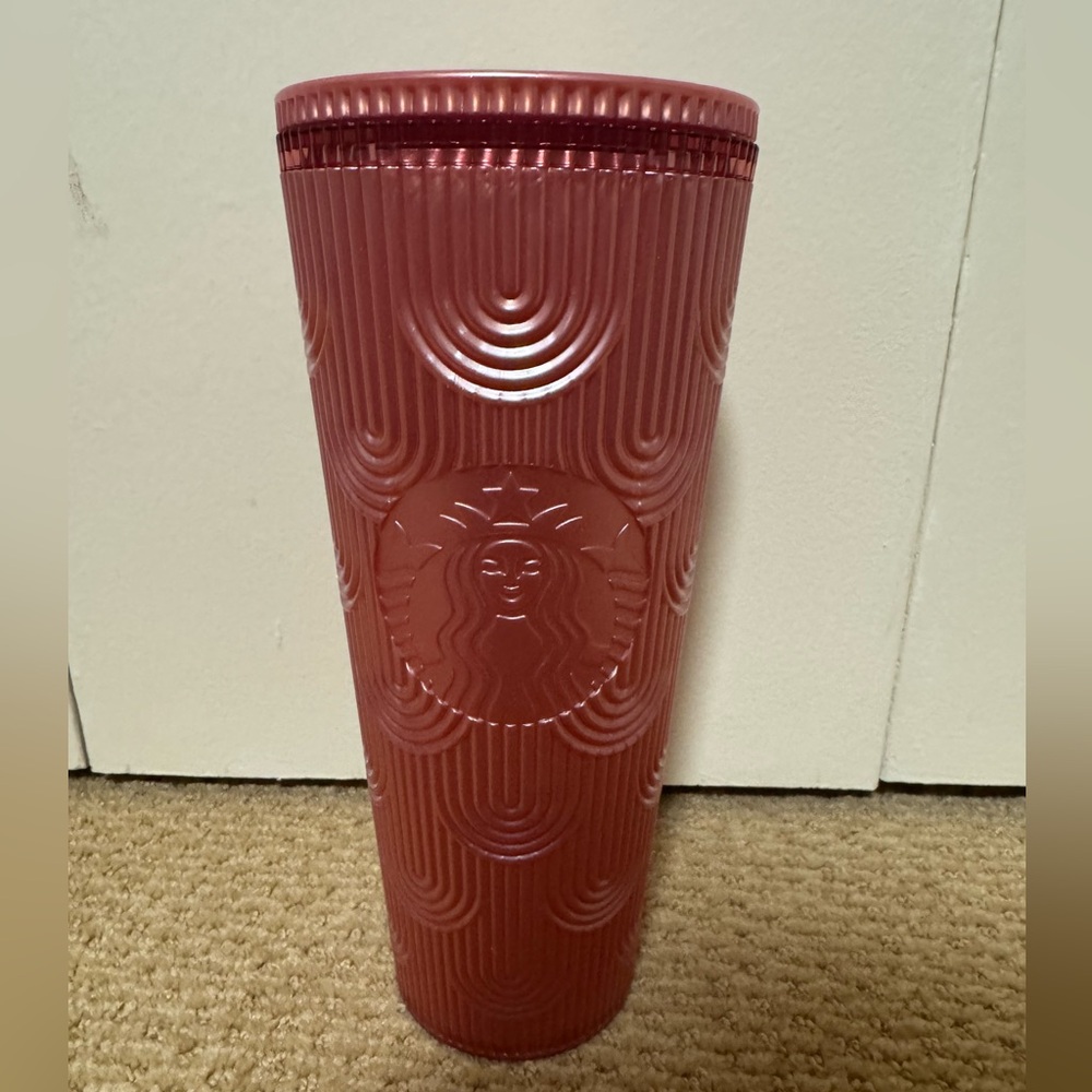 Starbucks Rose Red Textured Tumbler